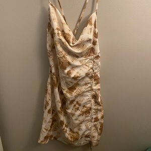 Cowl neck mini dress